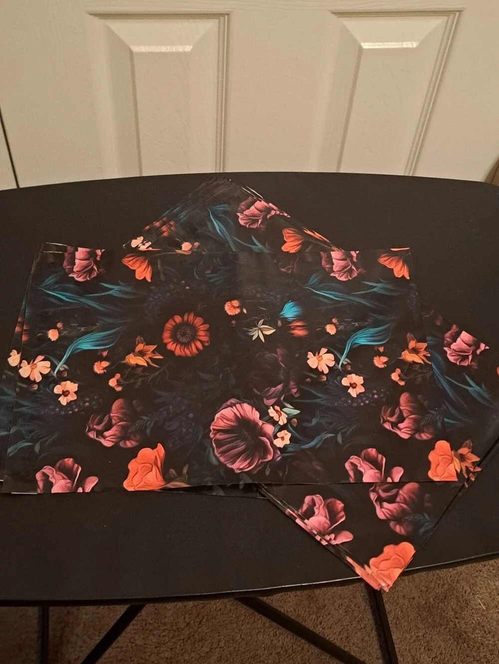 15 ct Floral Garden Dark Botanical Polymailers